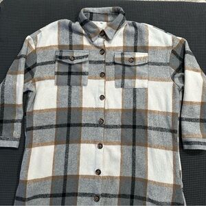 Plaid Button-Up Women's Jacket